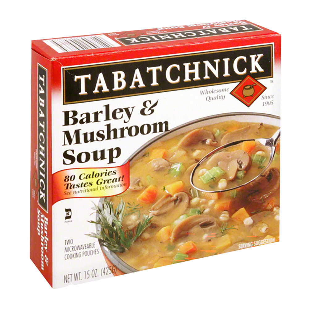 Tabatchnick Kosher Barley & Mushroom Soup, 15 oz