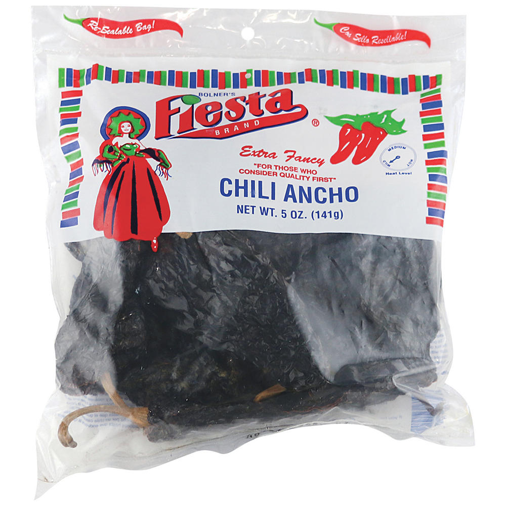 Bolner's Fiesta Ancho Chili Pods, 5 oz