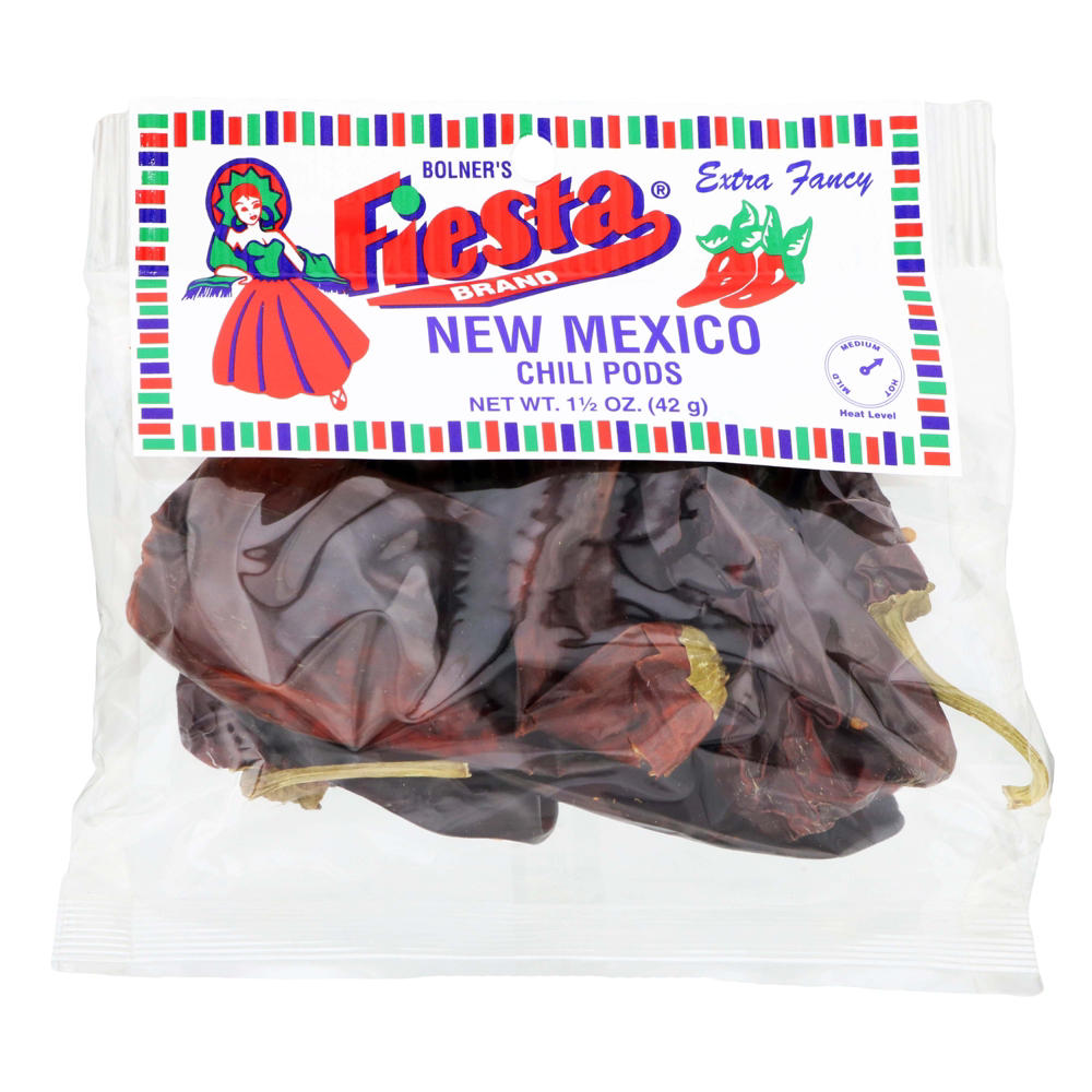 Bolner's Fiesta Hot and Spicy New Mexico Chili Pods, 1.5 oz