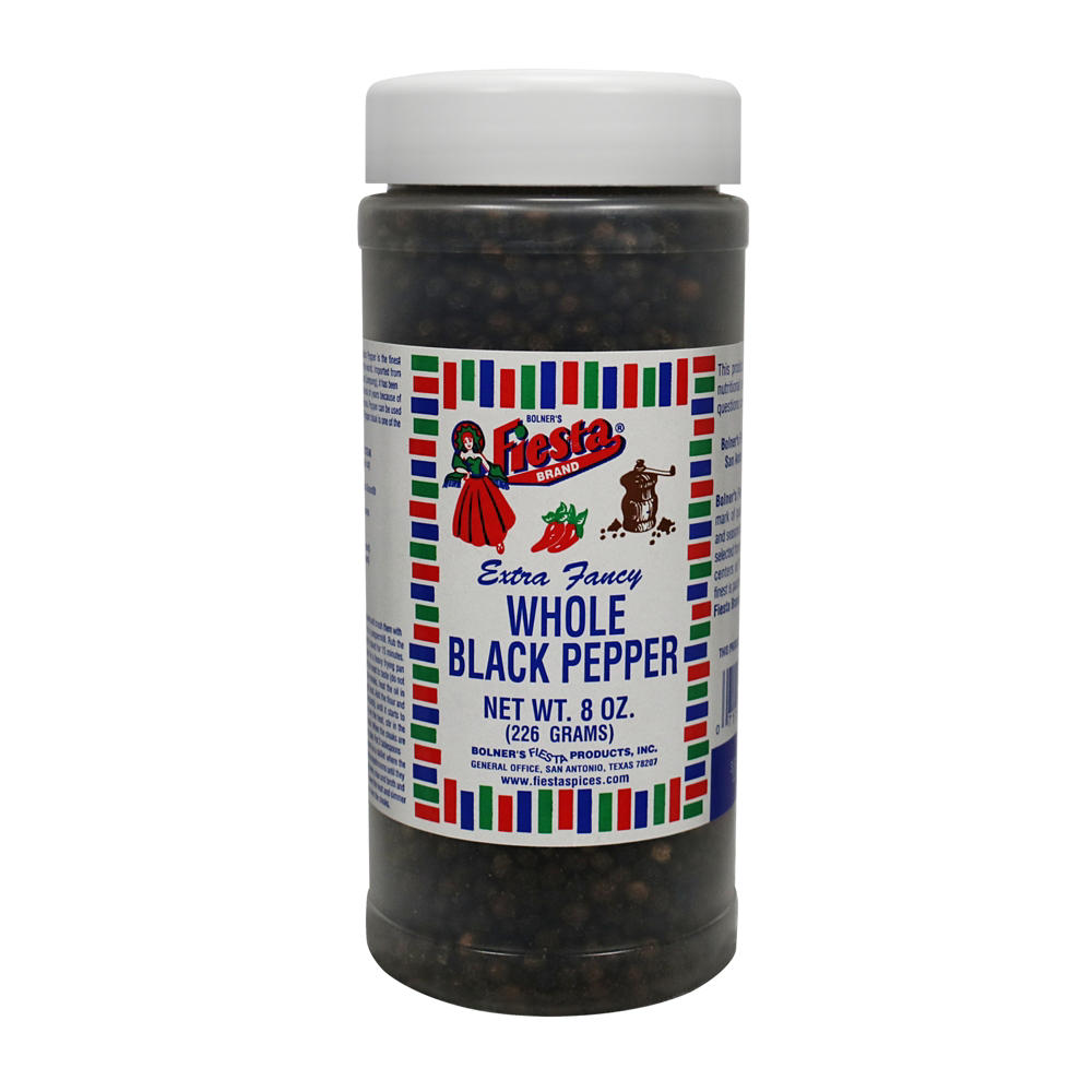 Bolner's Fiesta Whole Black Pepper, 8 oz