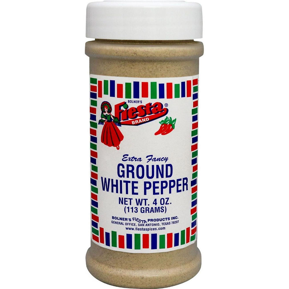 Bolner's Fiesta Ground White Pepper, 4 oz