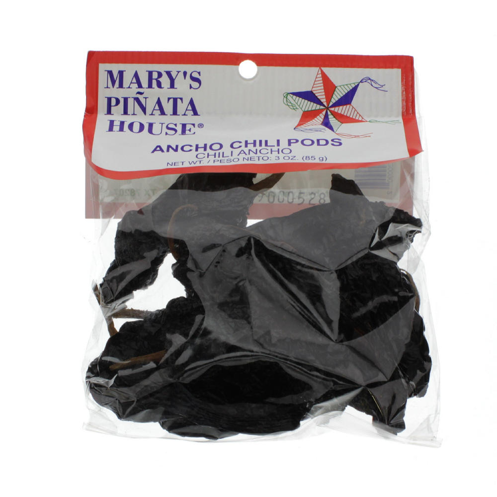 Mary's Pinata House Ancho Chili Pods, 3 oz