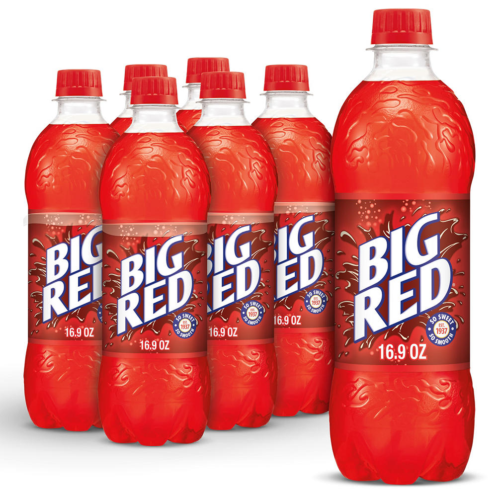 Big Red Soda 6 pk Bottles, 16.9 oz