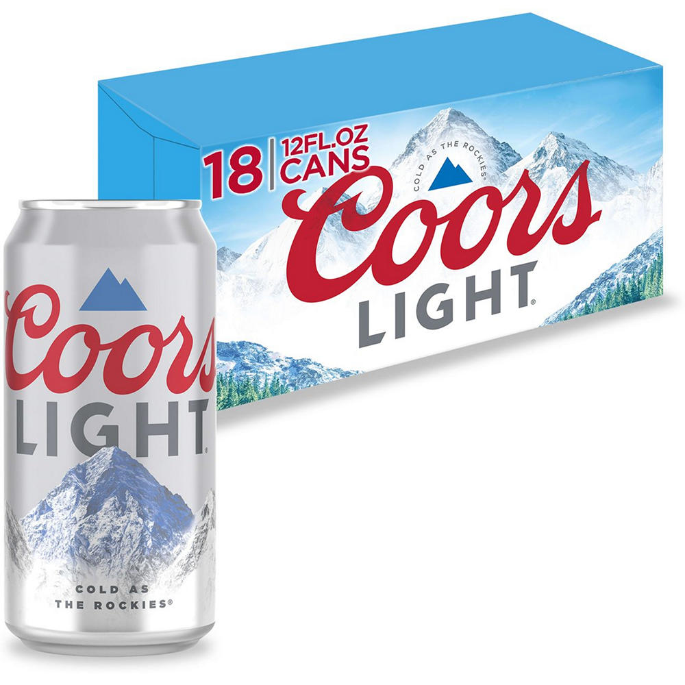 Coors Light Beer 18 pk Cans, 12 oz