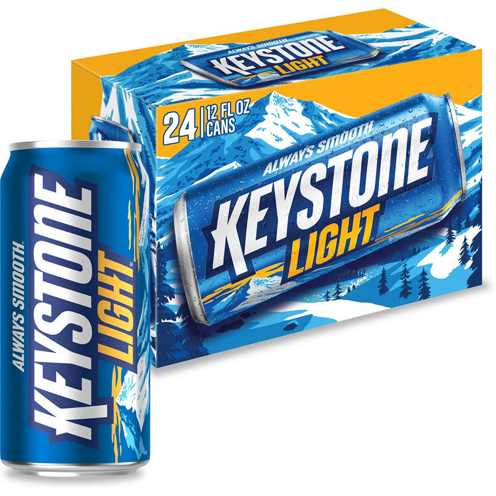 Keystone Light Beer 24 pk Cans, 12 oz