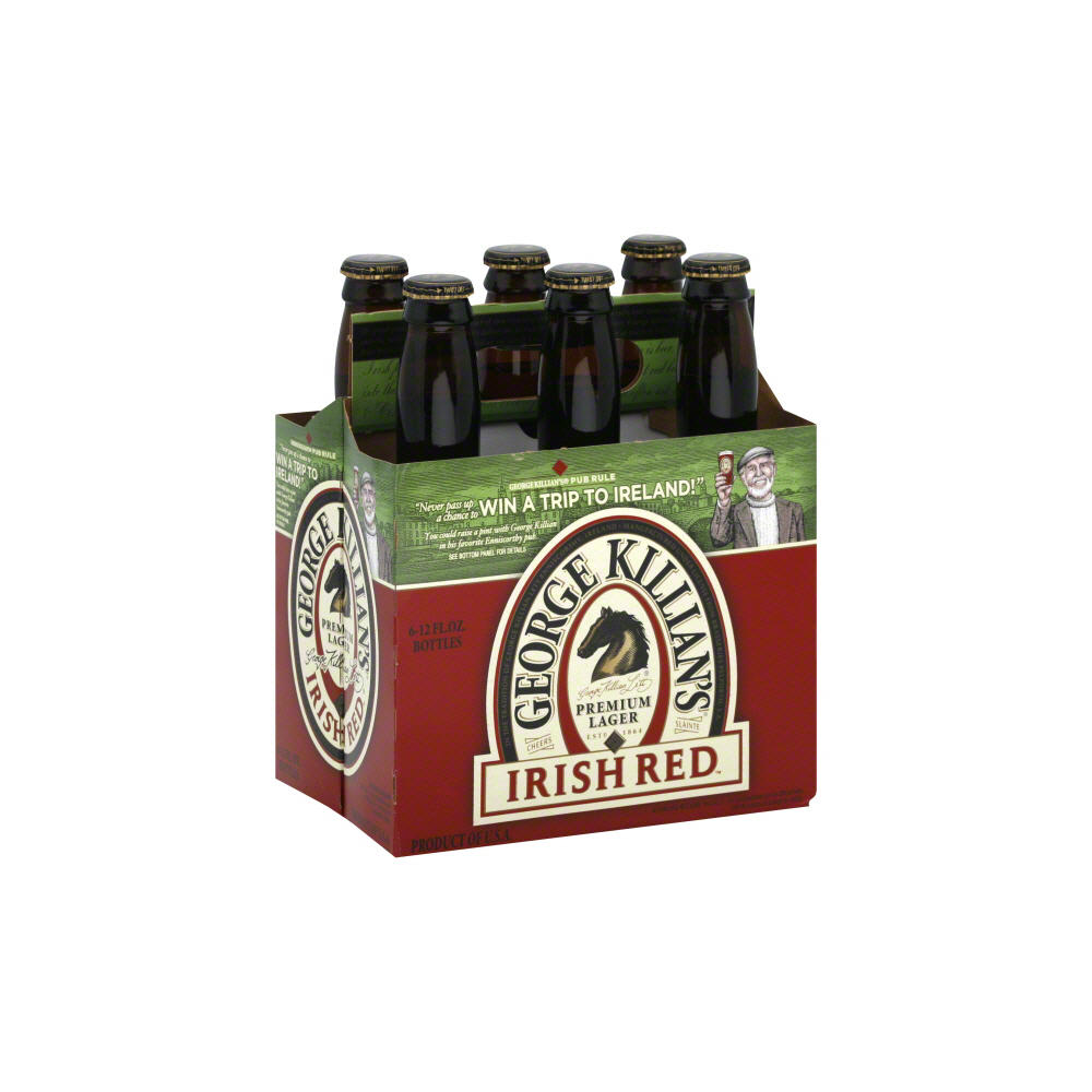George Killian's Irish Red Premium Lager Craft Beer 6 pk Bottles, 12 oz