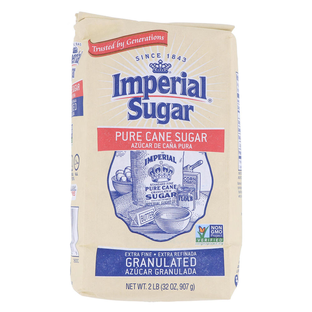 Imperial Sugar Extra Fine Granulated Pure Cane Sugar, 2 lb