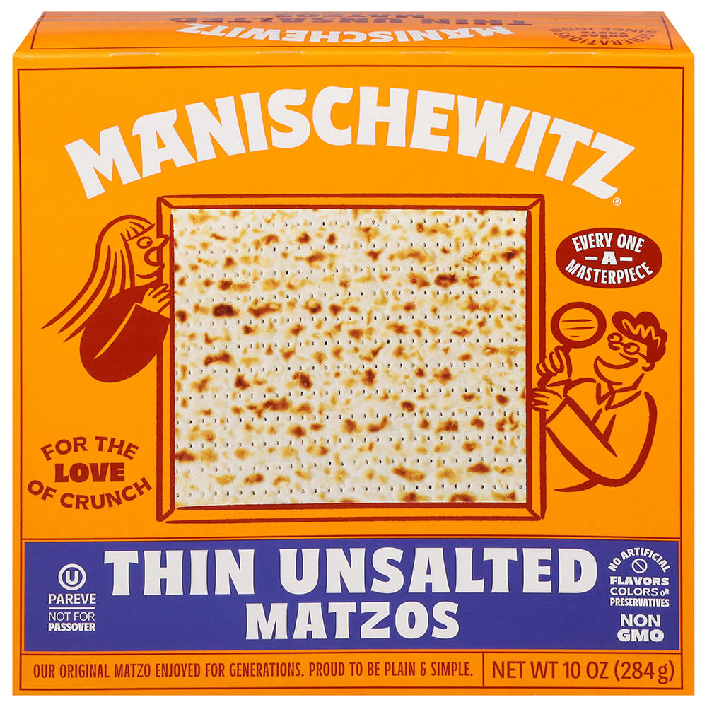 Manischewitz Unsalted Thin Matzos, 10 oz