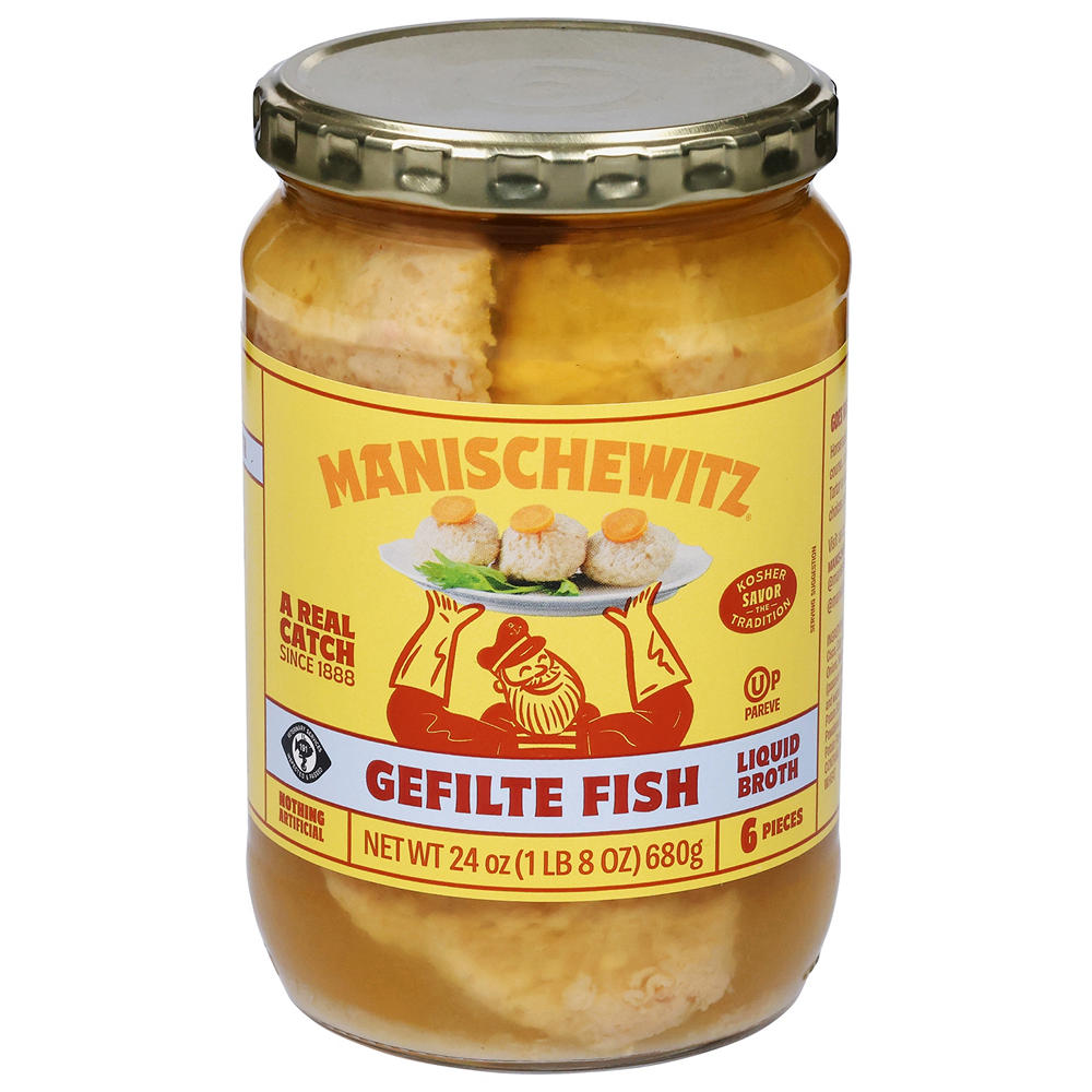 Manischewitz Kosher Gefilte Fish Liquid Broth, 24 oz