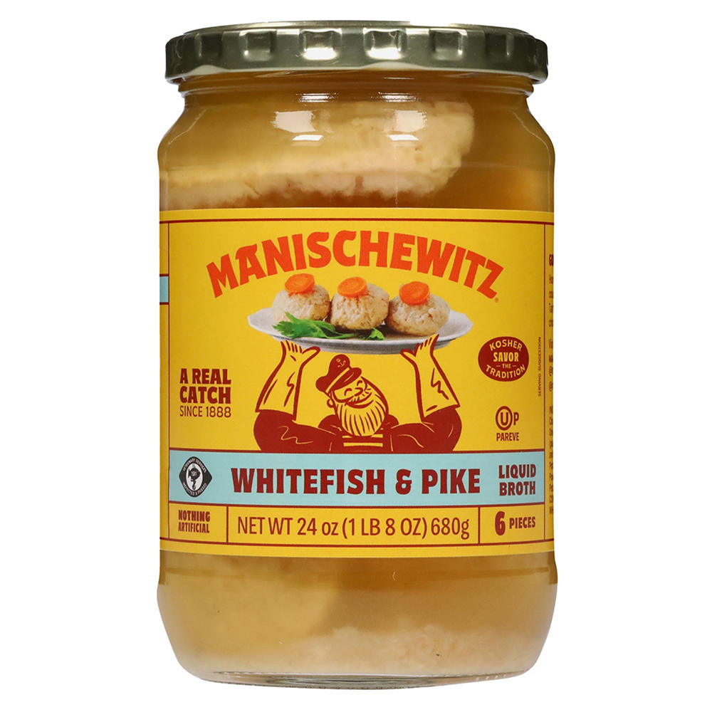 Manischewitz Kosher Whitefish & Pike Liquid Broth, 24 oz