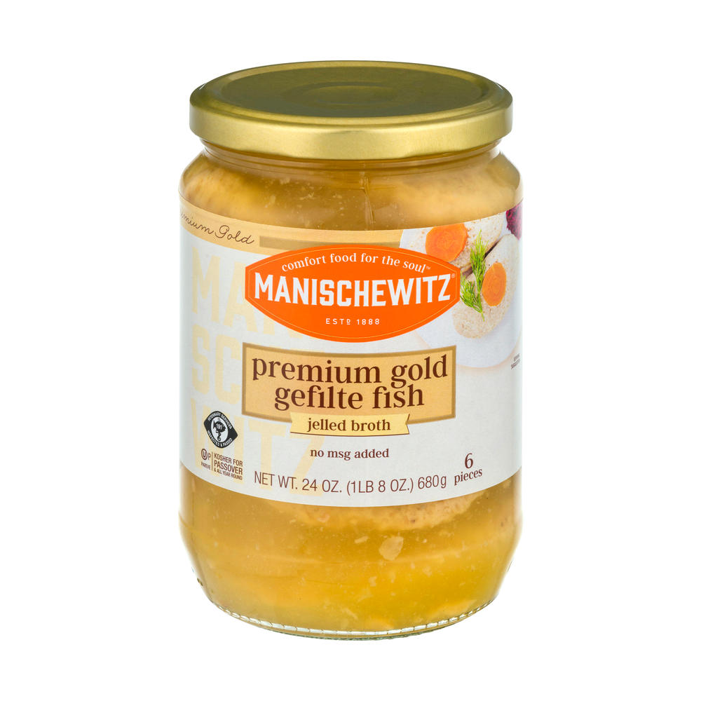Manischewitz Kosher Gefilte Fish in Jelled Broth, 24 oz