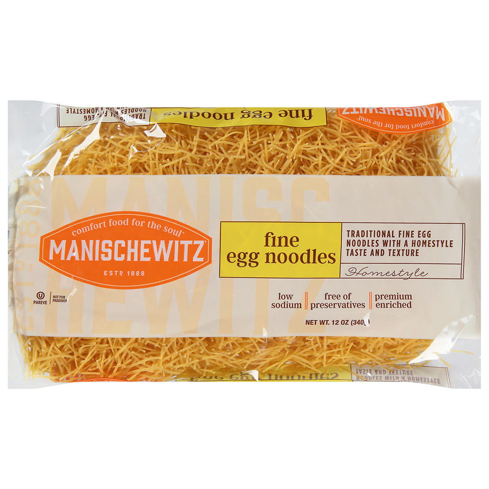 Manischewitz Kosher Fine Egg Noodles, 12 oz