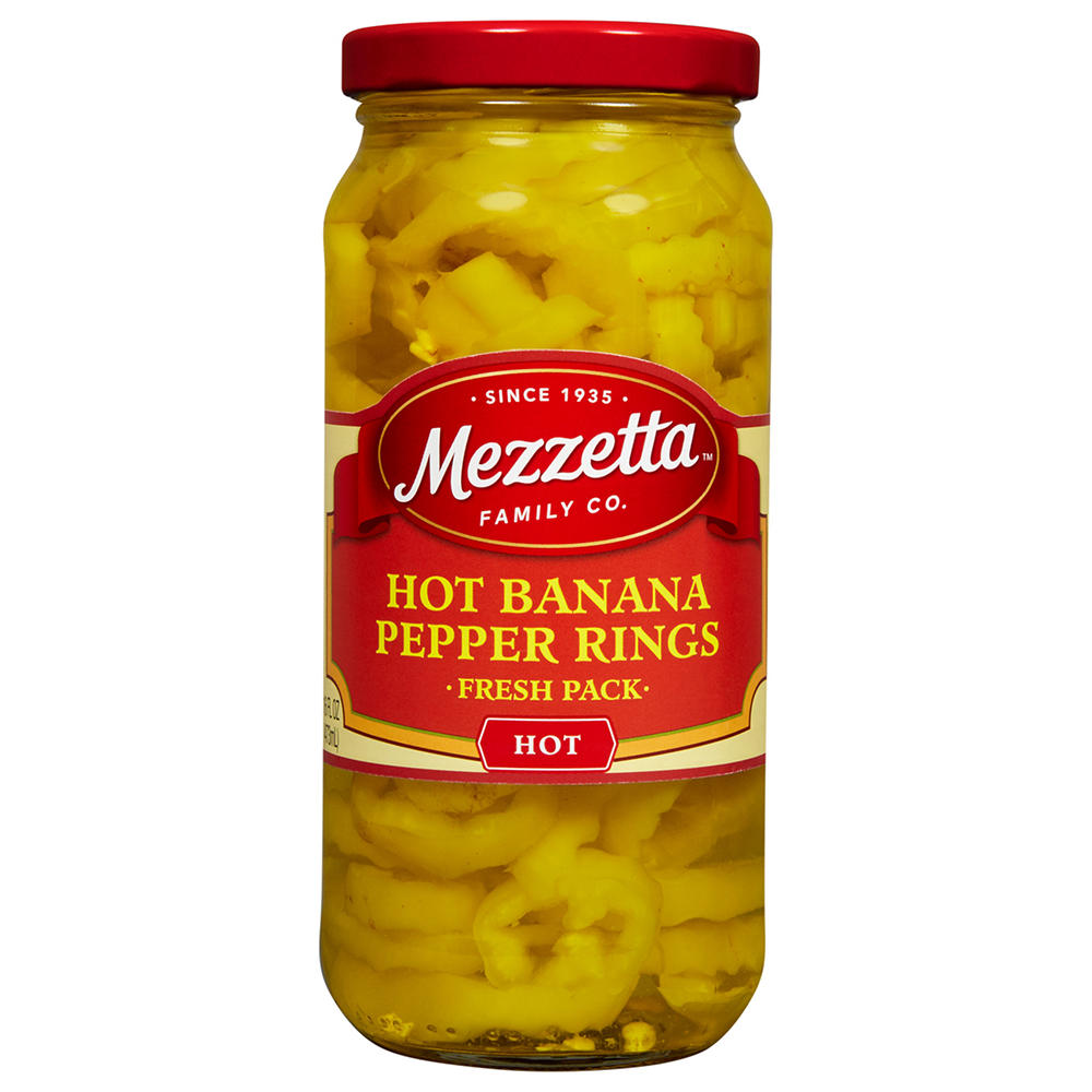 Mezzetta Hot Banana Peppers Rings, 16 oz