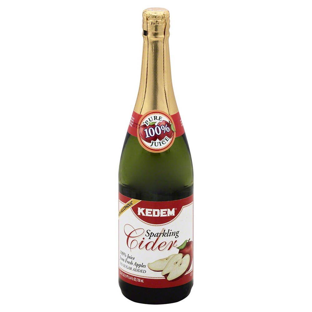 Kedem Kosher Non Alcoholic Sparkling Apple Cider Juice, 25.4 oz