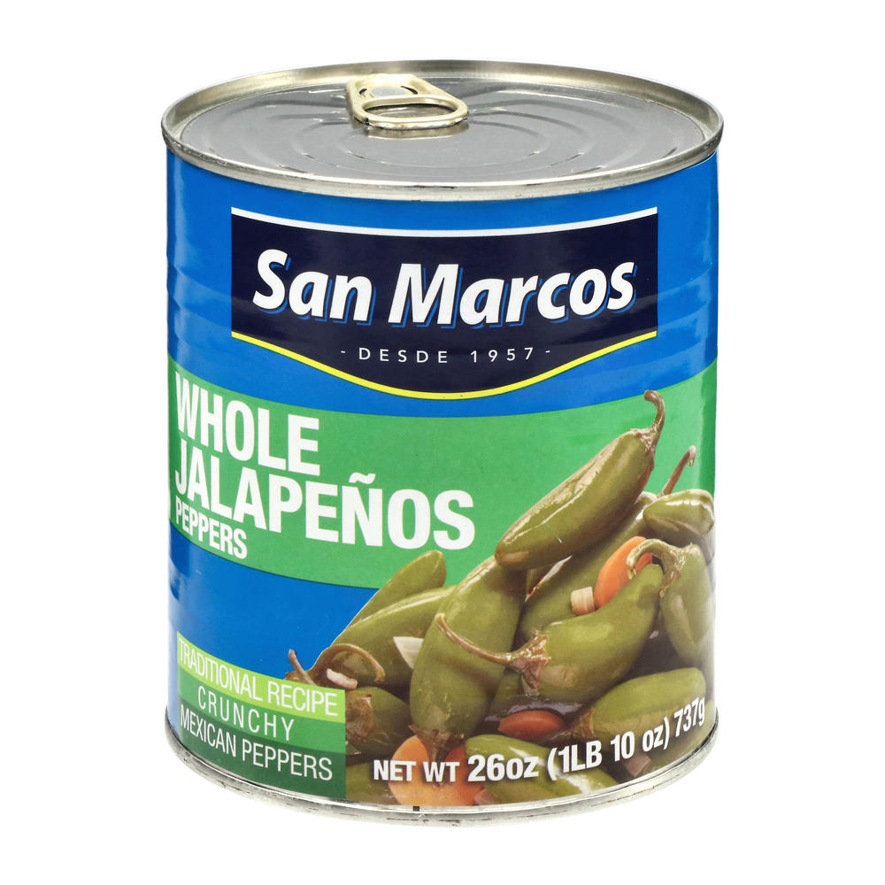 San Marcos Whole Jalapeno Peppers, 26 oz