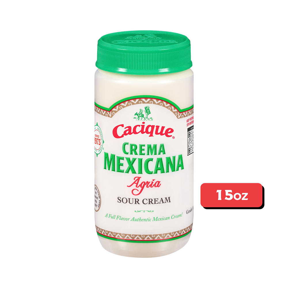 Cacique Crema Mexicana Agria Sour Cream, 15 oz