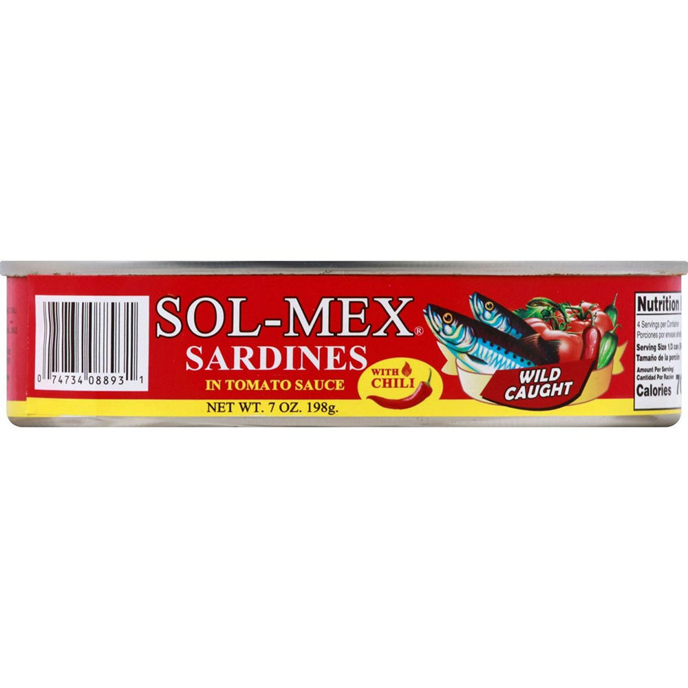 Sol-Mex Sardines in Tomato Sauce with Chili, 7 oz