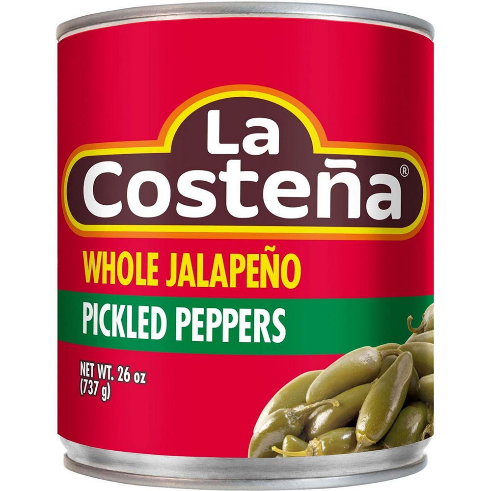 La Costena Whole Pickled Jalapeño Peppers, 26 oz