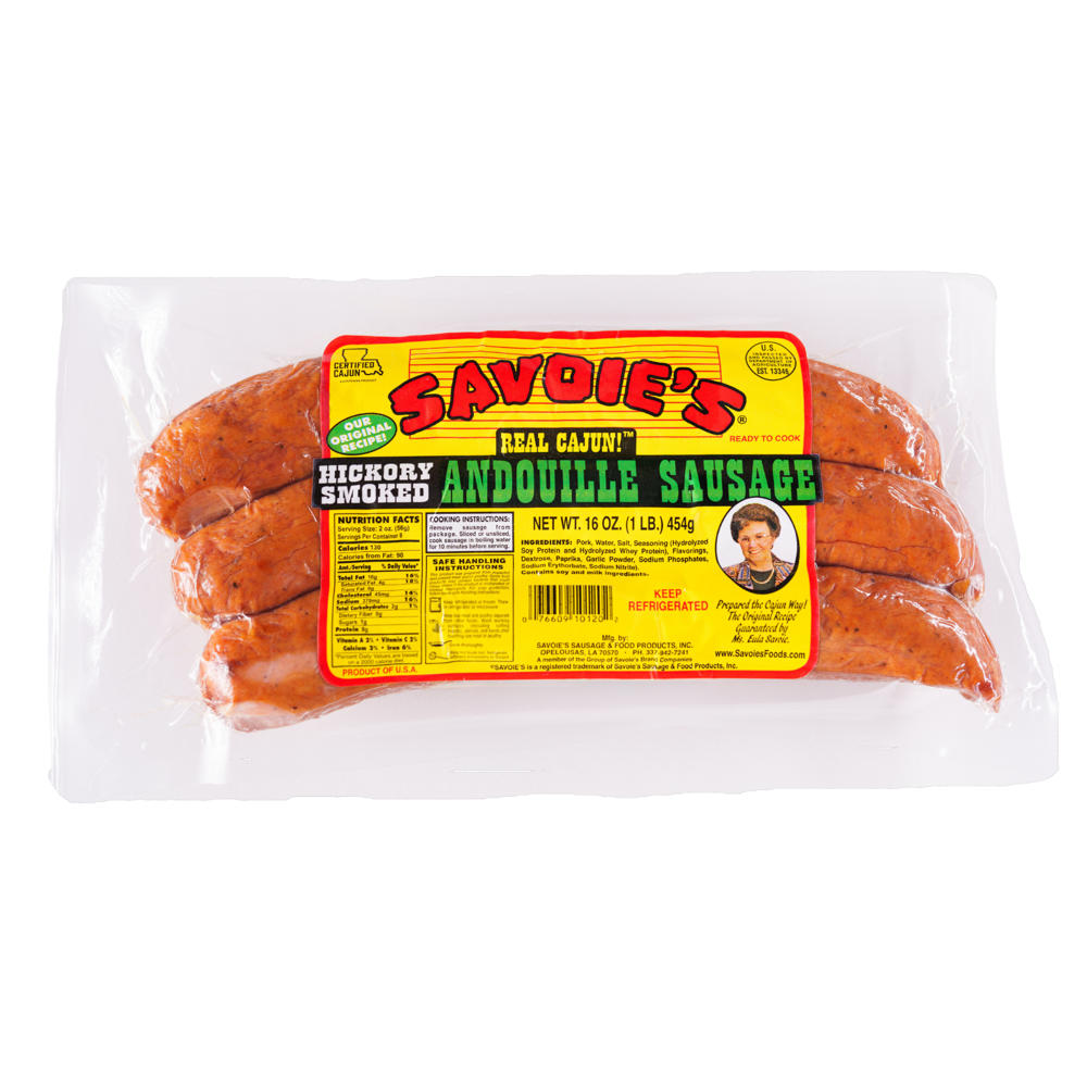 Savoie's Hickory Smoked Andouille Sausage Links, 16 oz