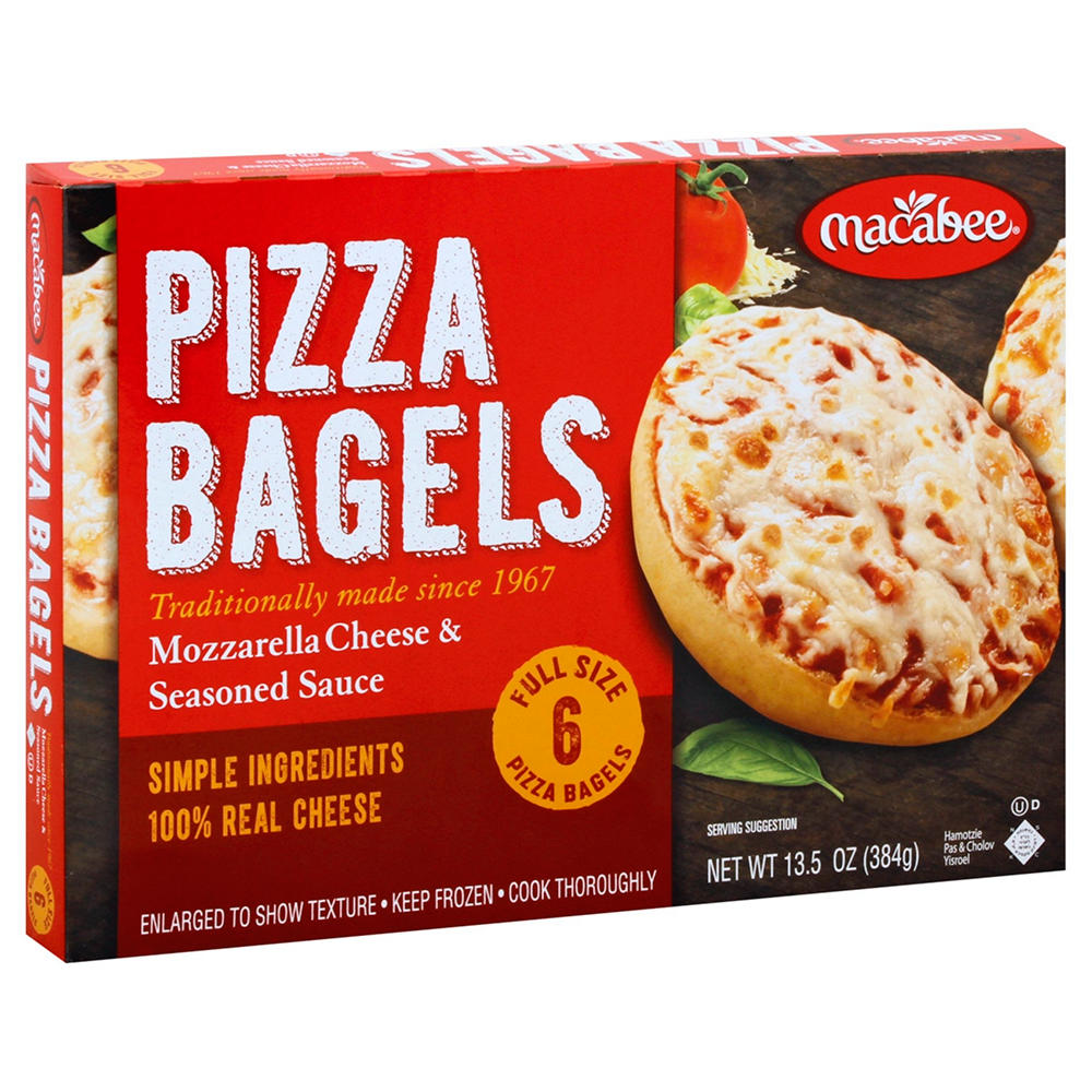 Macabee Kosher Cheese Bagel Pizzas, 6 ct