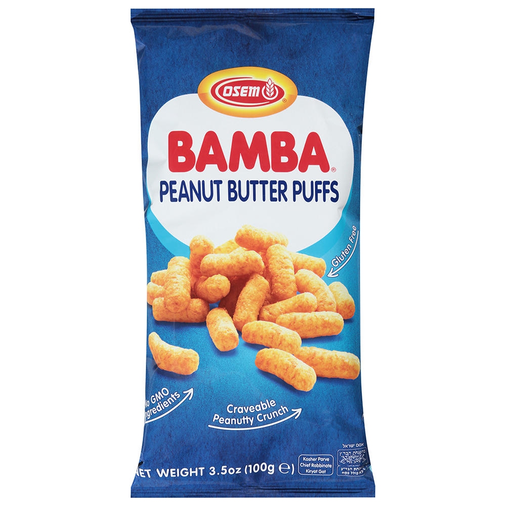 Osem Kosher Bamba Peanut Butter Puffs, 3.5 oz