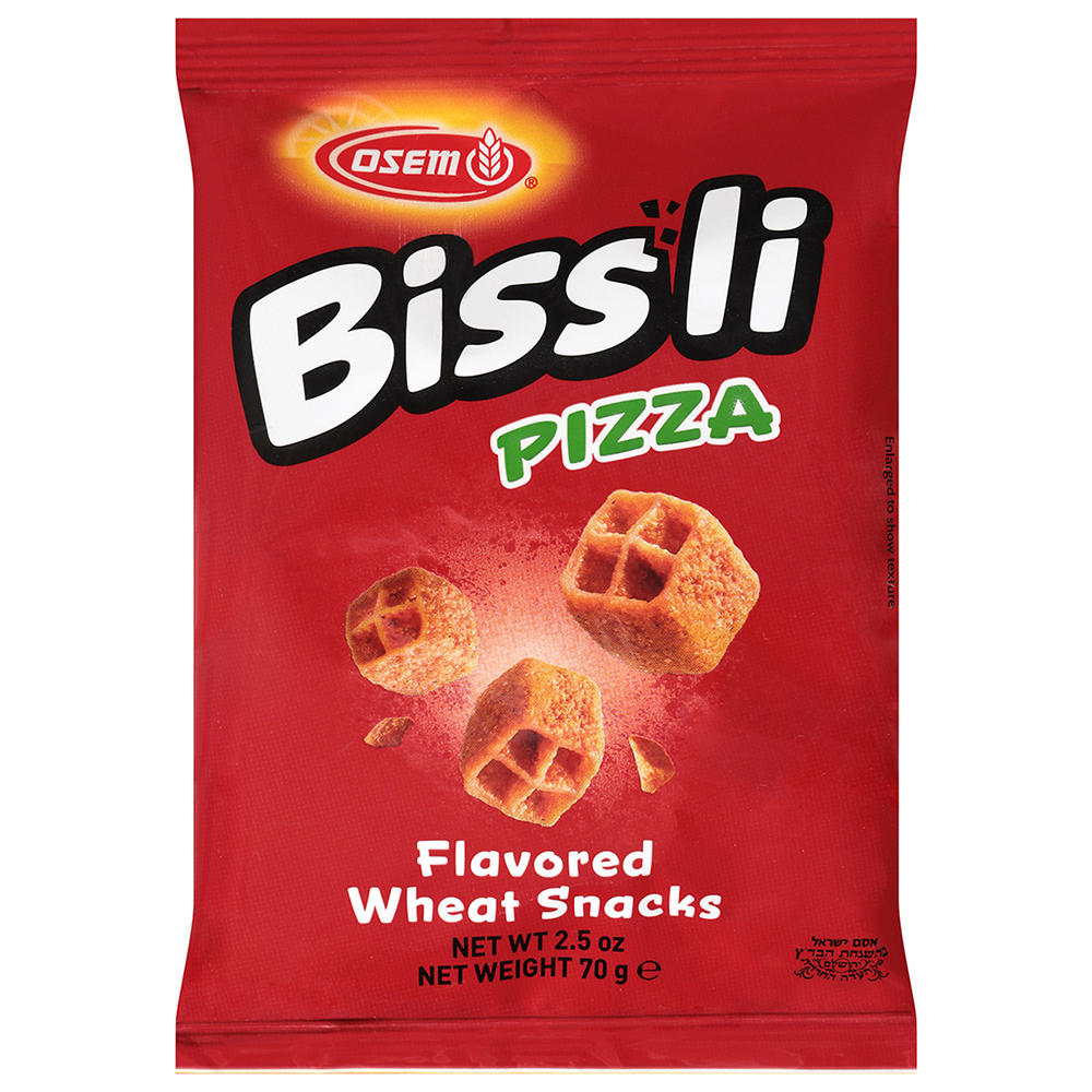 Osem Kosher Bissli Pizza Wheat Snacks, 2.5 oz