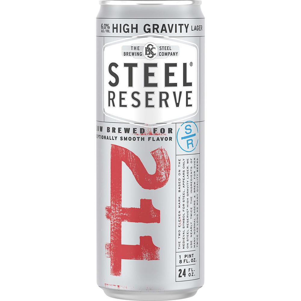 Steel Reserve 211 Lager Can, 24 oz