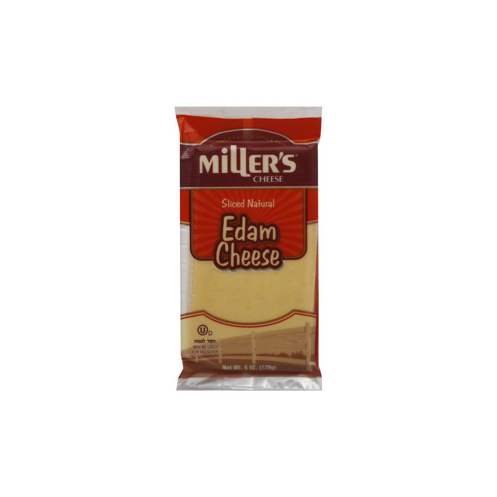 Miller's Cheese Sliced Natural Edam Cheese, 6 oz