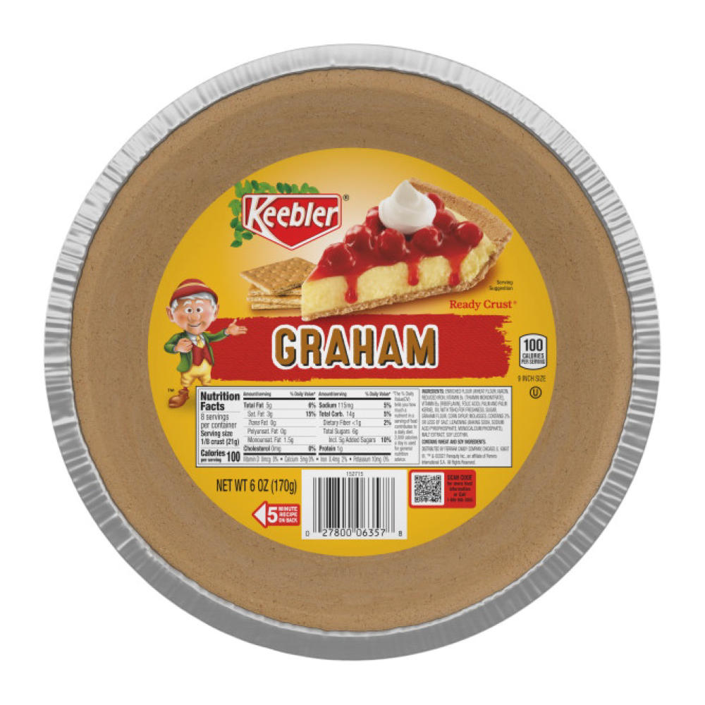 Keebler 9" Graham Cracker Pie Crust, 6 oz