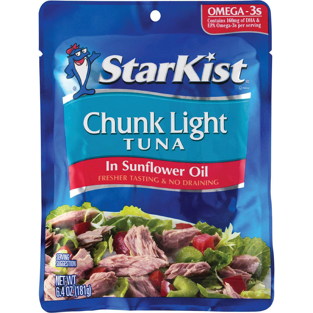 StarKist Chunk Light Tuna in Sunflower Oil Pouch, 6.4 oz