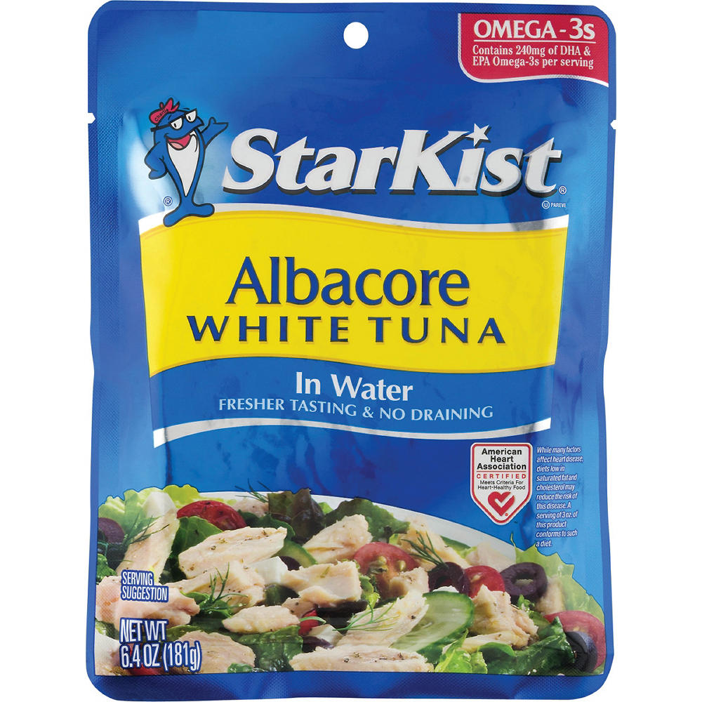 StarKist Albacore White Tuna in Water Pouch, 6.4 oz