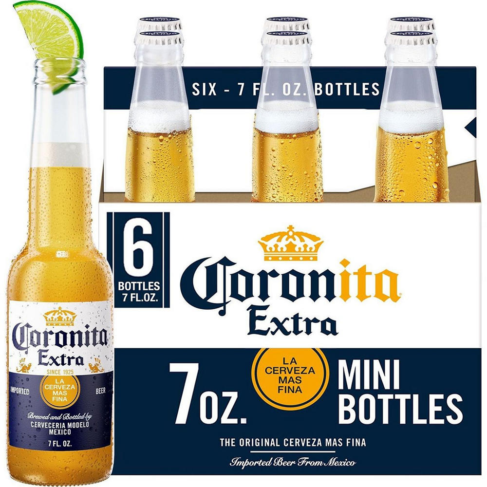 Corona Extra Mexican Lager Import Beer, 7 oz, 6 pk