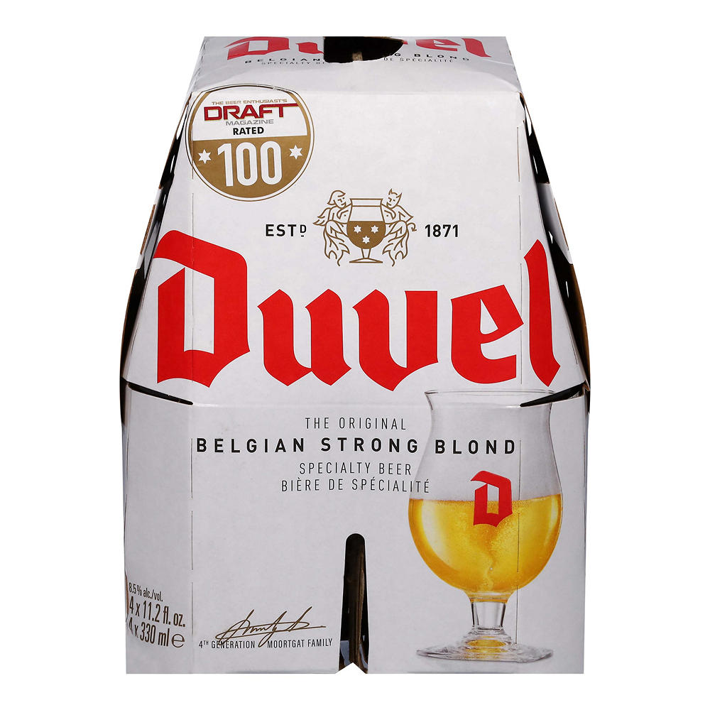 Duvel Belgian Golden Ale Beer 4 pk Bottles, 11.2 oz