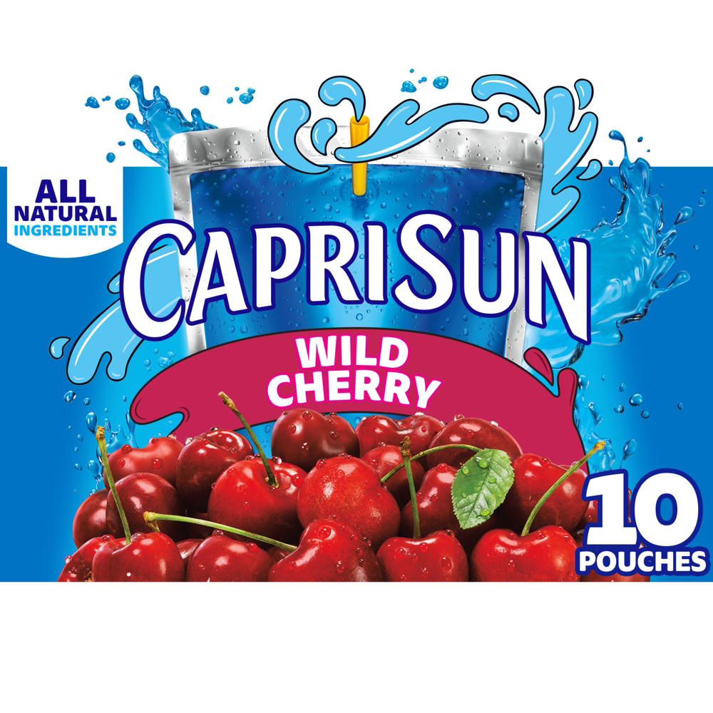 Capri Sun Wild Cherry Juice Drink Blend 10 pk Pouches, 6 oz
