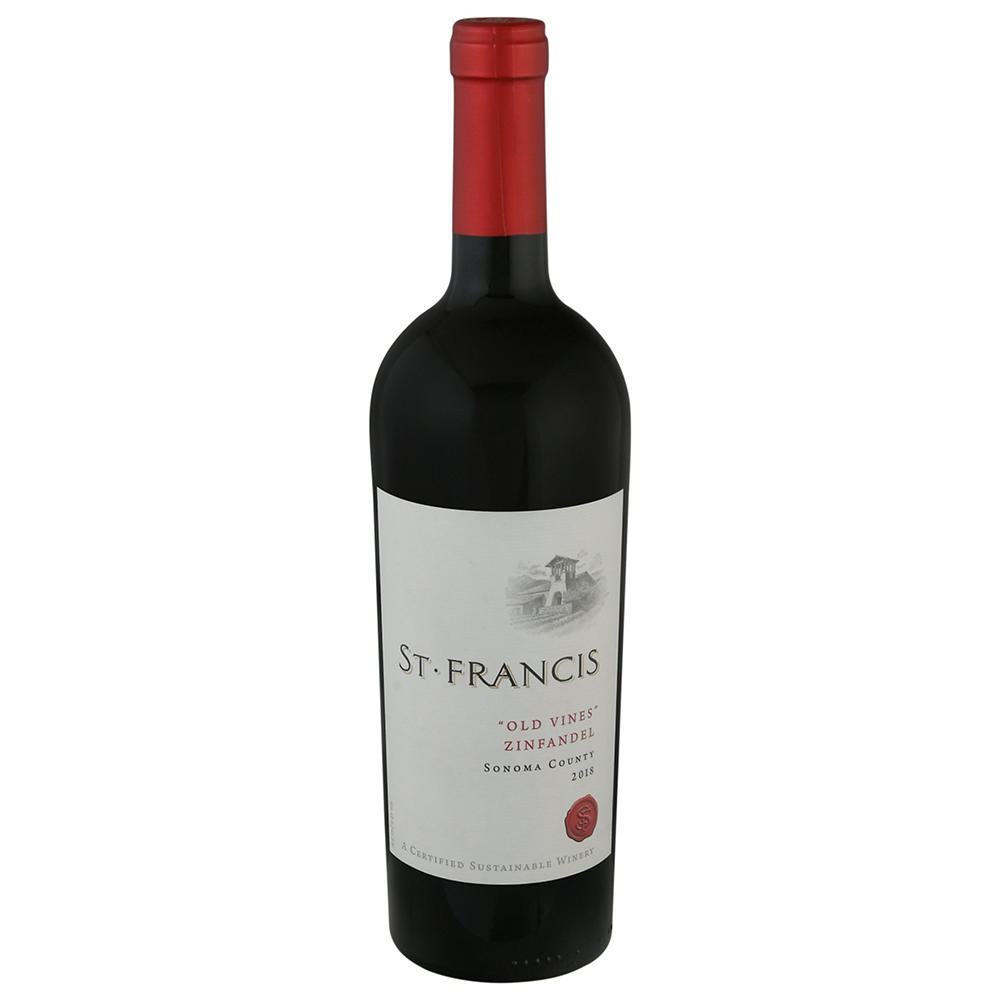 St. Francis Winery Organic Old Vines Zinfandel California Red Wine, 750 mL