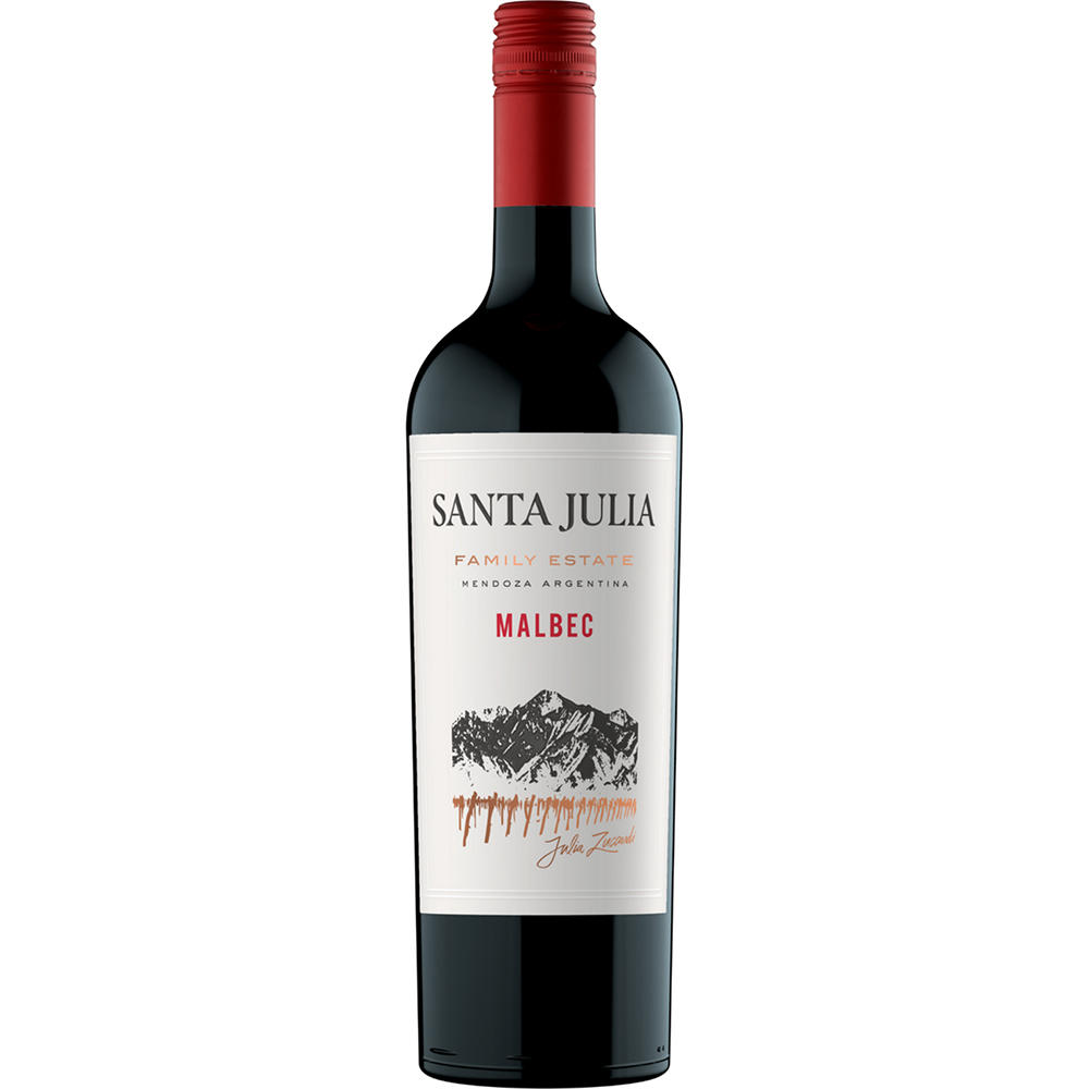 Santa Julia Malbec  Argentina Red Wine, 750 mL