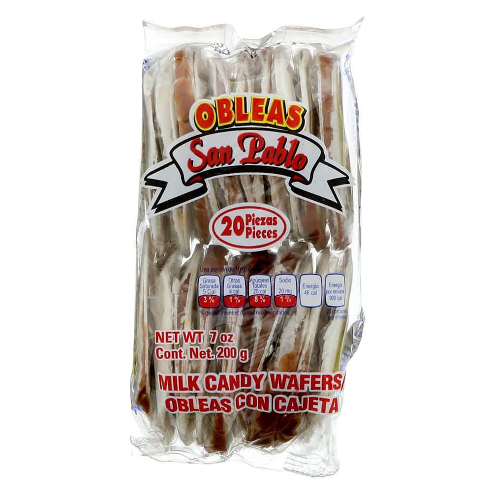 San Pablo Oblea Mini Milk Candy Wafers, Mexican Candy, 20 ct