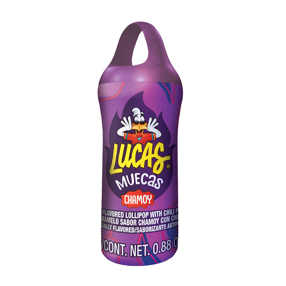 Lucas Muecas Chamoy Lollipop with Chili Powder Candy, 0.88 oz