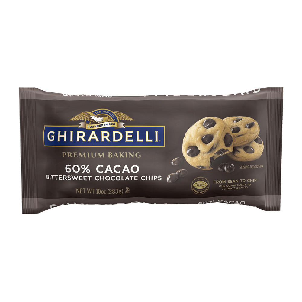 Ghirardelli Premium Baking 60% Cacao Bittersweet Chocolate Chips, 10 oz