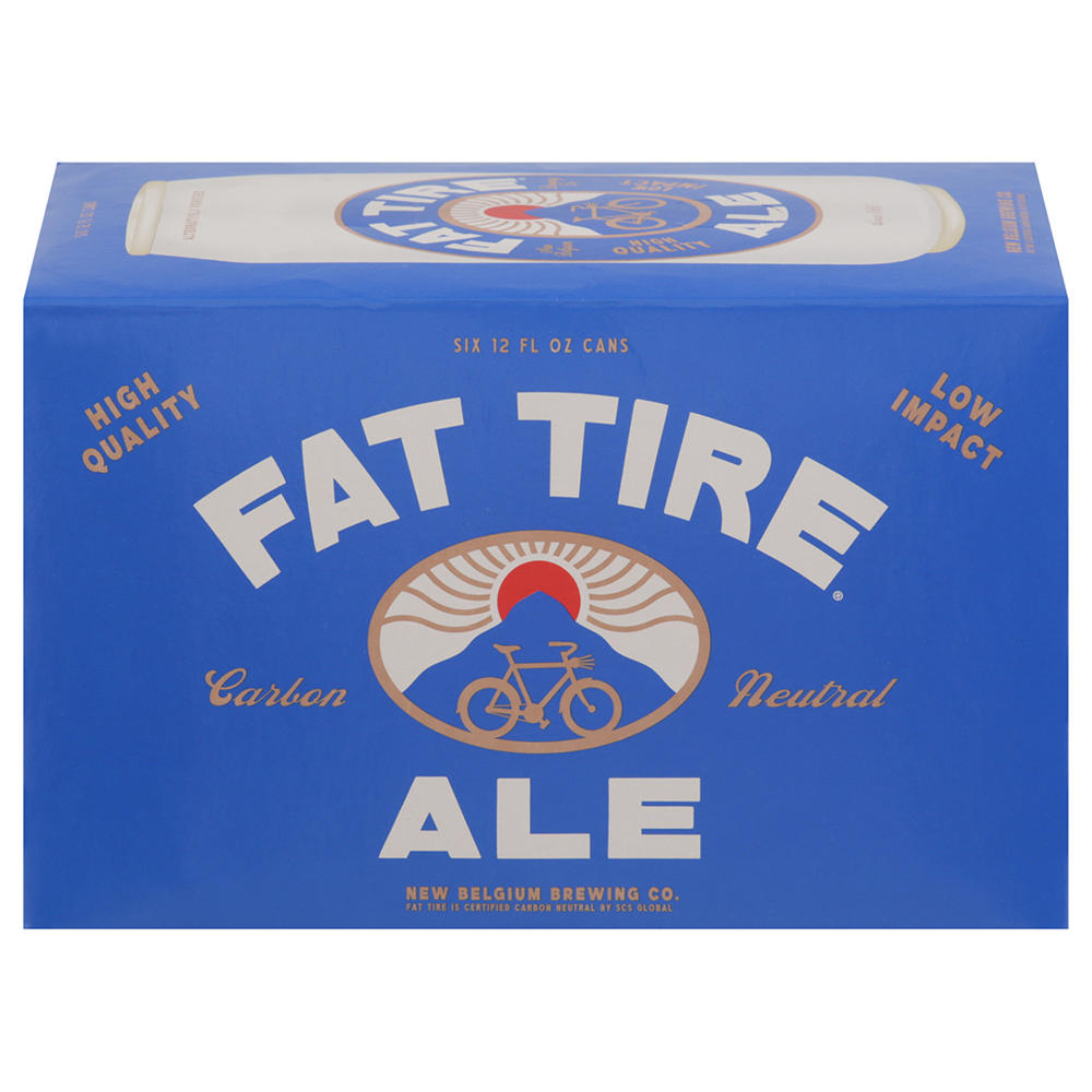 New Belgium Fat Tire Amber Ale Craft Beer 6 pk Cans, 12 oz