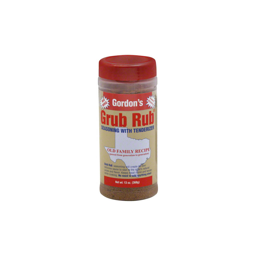 Gordon's Old Family Recipe Grub Rub Seasoning With Tenderizer, 13 oz