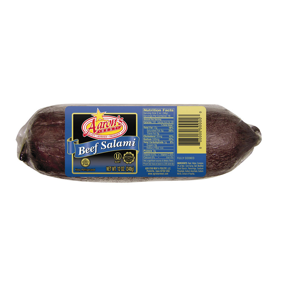 Aaron's Best All Beef Salami, 12 oz