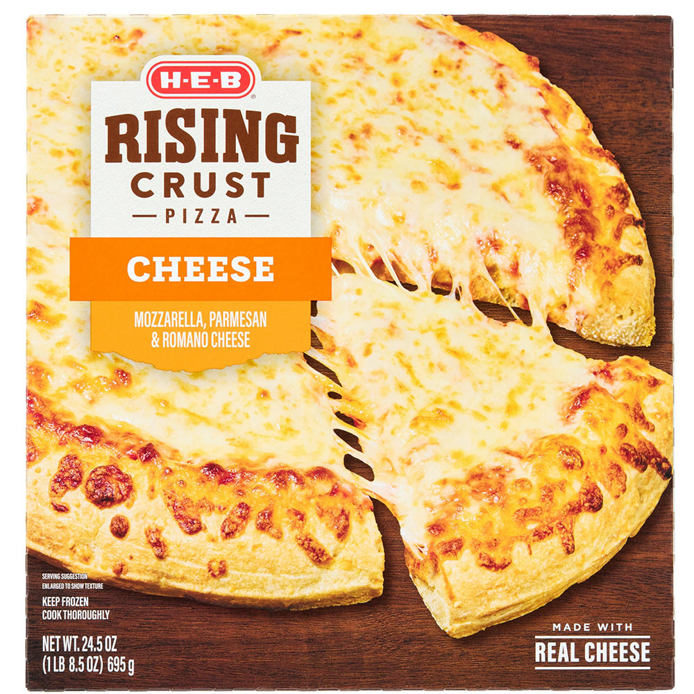 H-E-B Cheese Rising Crust Frozen Pizza, 24.5 oz