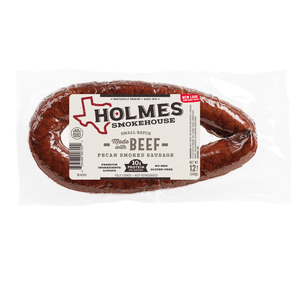 Holmes Smokehouse Pecan Smoked Beef Sausage, 12 oz