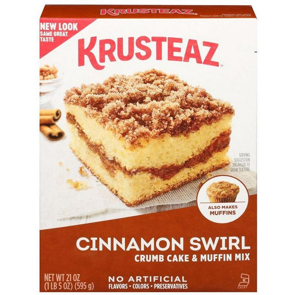 Krusteaz Cinnamon Swirl Crumb Cake & Muffin Mix, 21 oz