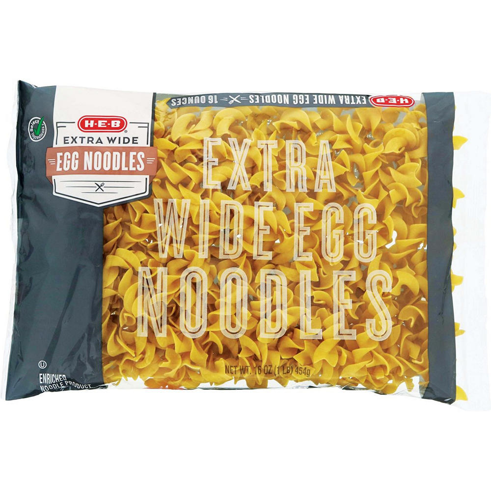 H-E-B Extra Wide Egg Noodles, 16 oz