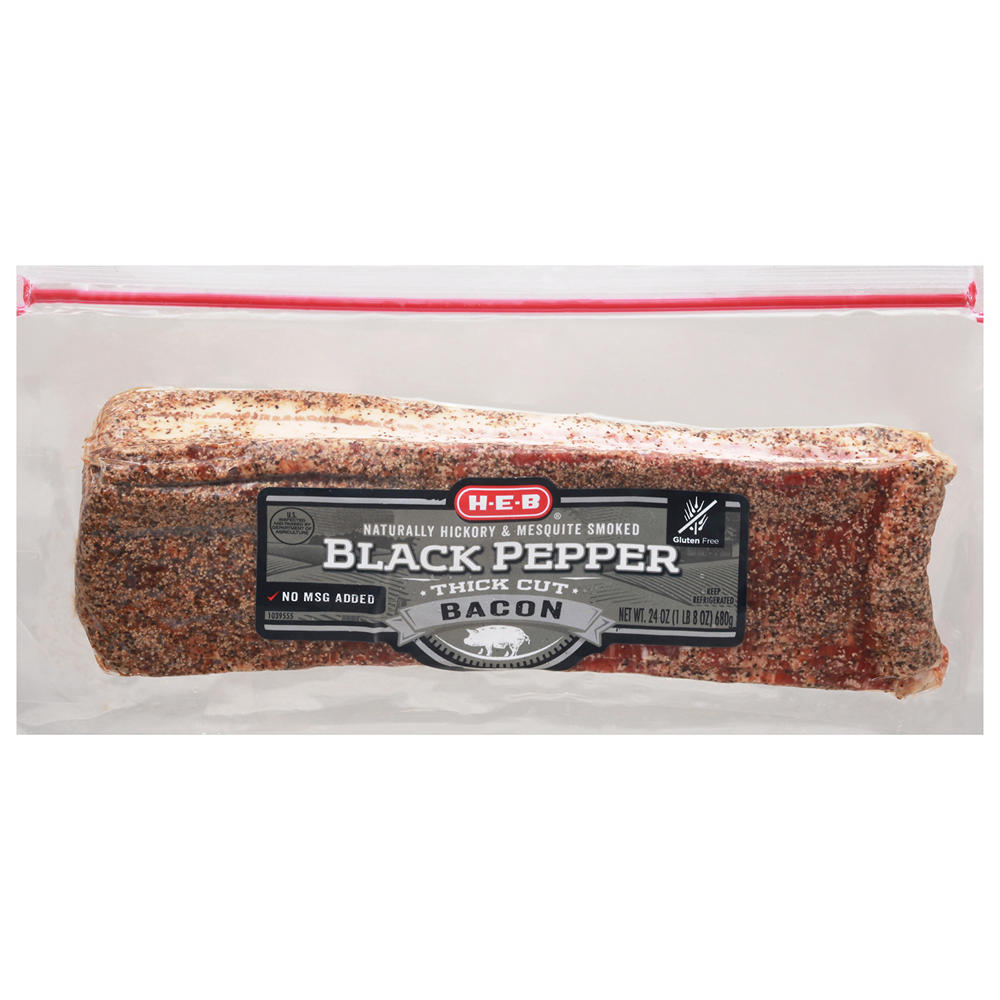H-E-B Premium Thick Cut Black Pepper Bacon, 24 oz