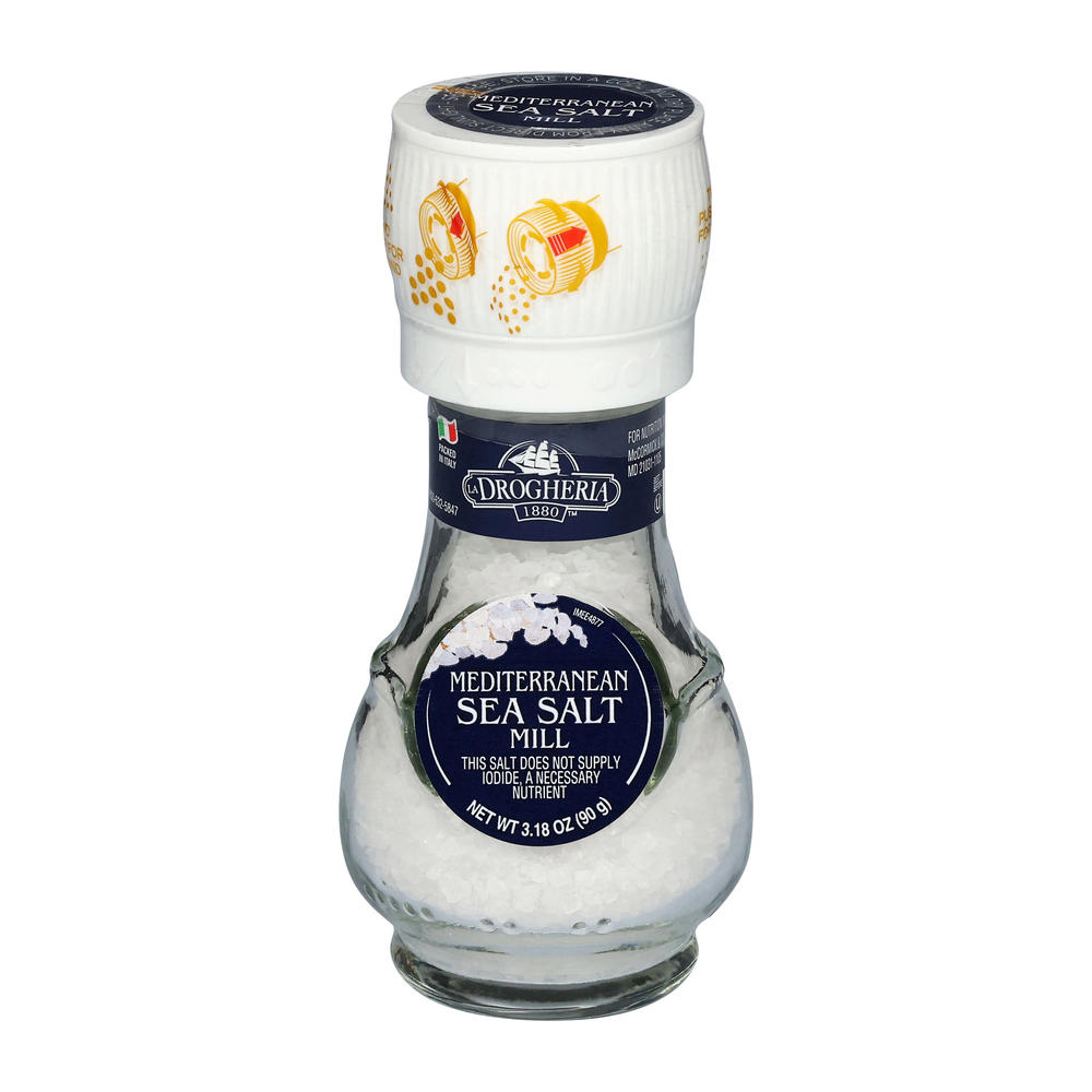 Drogheria & Alimentari Mediterranean Salt with Grinder, 3.18 oz