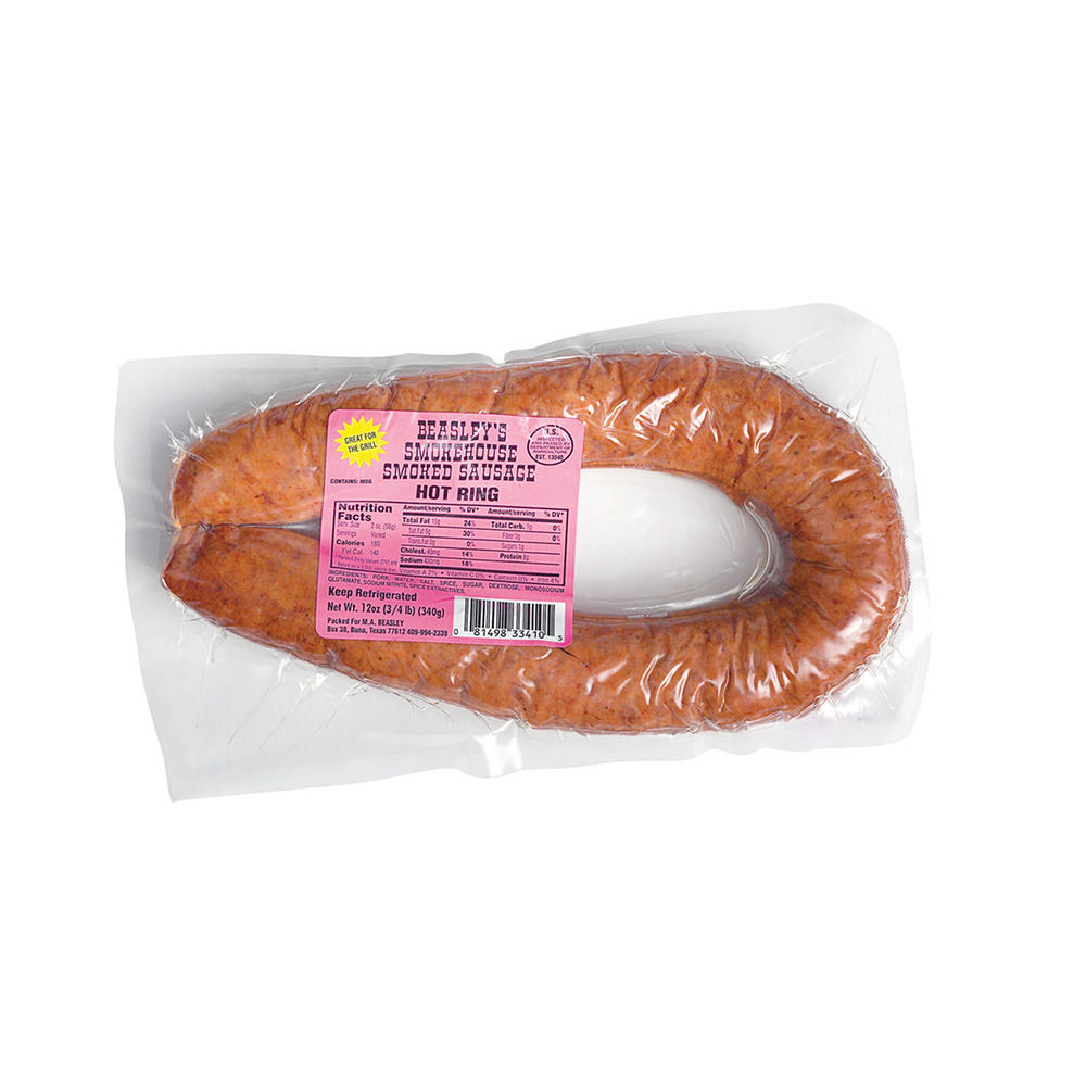 Beasley's Hot Pork Sausage Ring, 12 oz