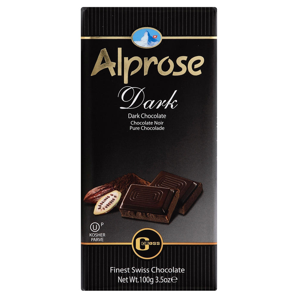 Alprose Kosher Swiss Dark Chocolate, 3.5 oz